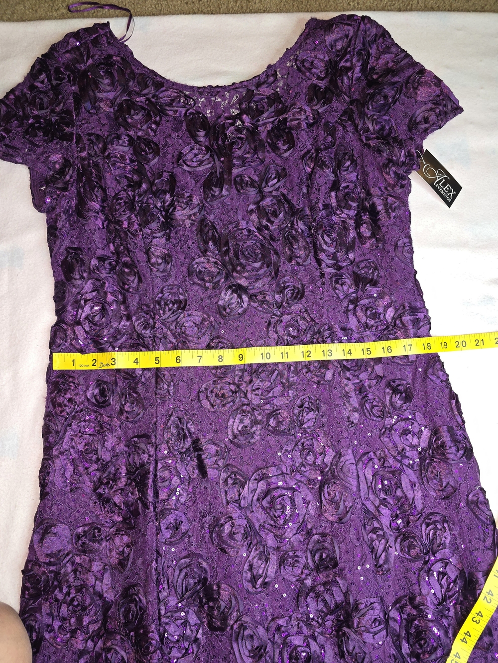 Alex Evenings Plum Embellished Maxi Dress - Picture 5 of 9